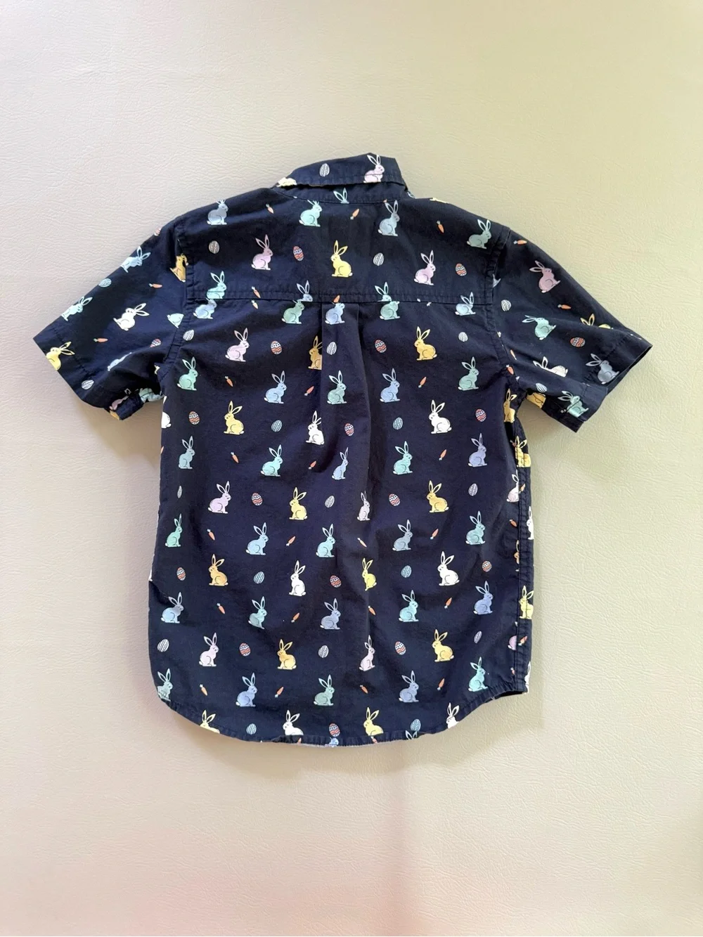 The Children’s Place Easter Bunny Pastel Kids Dress Shirt size 5/6 Small Boys